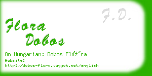 flora dobos business card